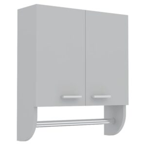 Gabinete de Baño Lupek, Blanco, con Tubo y Manija Metálicas